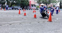 Kegiatan ini digelar secara konsisten sebagai salah satu tanggung jawab sosial perusahaan di bidang keselamatan berkendara. Pool/AHM.