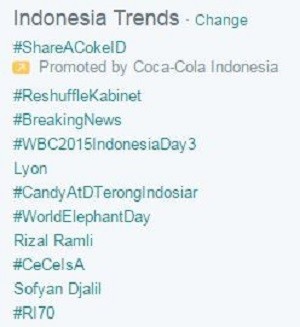 Reshuffle Kabinet Nomor Satu di Twitter