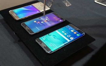 Galaxy S6 Edge+, Galaxy Note 5 dan Note 5 yang menggunakan cover keyboard.