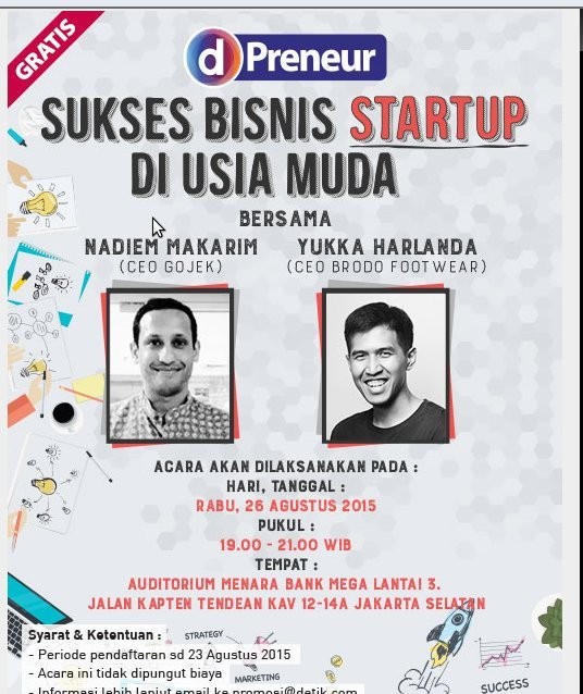 Yuk, Curi Ilmu Bisnis dari Bos Go Jek dan Brodo