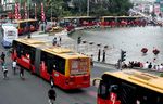 Ada Parade Tauhid, Puluhan Bus TransJakarta Tertahan
