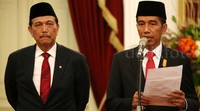Jokowi memberikan keterangan pers di Istana Merdeka, Jakarta Pusat.