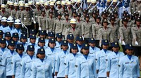 Berbagai institusi ikut dalam upacara tahunan ini.