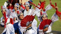 Pentas seni memeriahkan peringatan HUT ke-70 RI di Istana Merdeka.