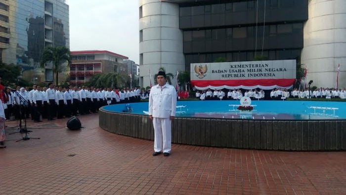 Dirut PGN Pimpin Upacara di Kementerian BUMN