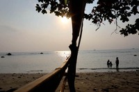 Pantai Guci Kapal Batu terletak di Desa Maja, Kalianda (Reno/detikTravel)