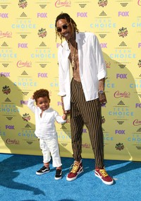 Wiz Khalifa ajak putranya, Sebastian Taylor Thomaz. Jason Merritt/Getty Images/detikFoto.