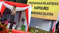 Tito mengucapkan rasa terimakasihnya kepada Pemkot dan DPRD Tangsel yang telah memperjuangkan berdirinya Polres Tangsel dengan membawahi 5 Polsek. Diharapkan ke depan Tangsel menjadi kota yang lebih aman dan tertib.