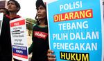 Massa Formasih Gelar Aksi Unjukrasa di Mabes Polri