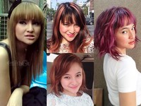 Marshanda memang suka bereksperimen dengan warna rambutnya. Mulai dari pirang hingga burgundy. (Dok. detikHOT; Instagram/Marshanda)