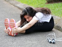 Sebelum syuting, Cassie selalu berolahraga untuk tetap fit.