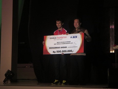 Jadi Juara Dunia, Ahsan Diguyur Bonus Rp 500 Juta