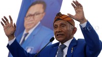 Ketua Dewan Kehormatan PAN Amien Rais menitipkan pesan kepada Presiden Jokowi. Menurutnya, Negara Kesatuan Republik Indonesia (NKRI) sedang terancam, Jokowi harus menggelar musyawarah. Pool/Lamhot Aritonang/detikFoto.