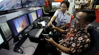 PT Dirgantara Indonesia (PTDI) juga memamerkan flight simulator pesawat N219.