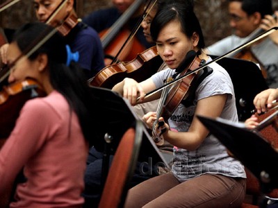 Latihan Jelang Konser Simfoni Untuk Bangsa 2015