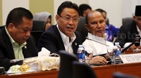 Rapat dipimpin oleh Ketua Badan Anggaran DPR Ahmadi Noor Supit (tengah). Pool/Lamhot Aritonang/detikFoto.