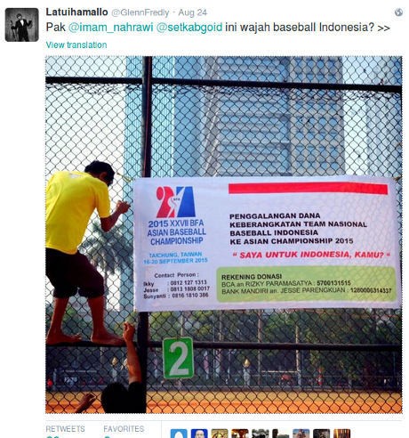 Tak Diperhatikan, Atlet Baseball Galang Dana untuk Ikut Turnamen di Taiwan