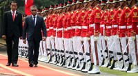 PM Rui dan istrinya, Teresa Antonio Madeira Soares tiba di Istana Merdeka, Jl Medan Merdeka Utara, Rabu (26/8/2015) pukul 10.00 WIB.