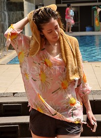 Naomi saat ditemui detikHOT di apartemennya di kawasan Jakarta Barat belum lama ini.