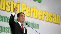 Mentan Amran Sulaiman memberikan sambutan.