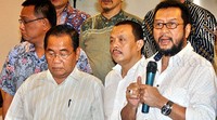 Selain itu, pertemuan tersebut juga membahas mengenai banyaknya PHK yang dilakukan oleh perusahaan karena dampak dari tingginya harga dolar AS terhadap rupiah. Lamhot Aritonang/detikcom.