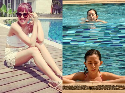 Marshanda Seksi di Kolam Renang, si Cantik Naomi Lee Asyik Berenang