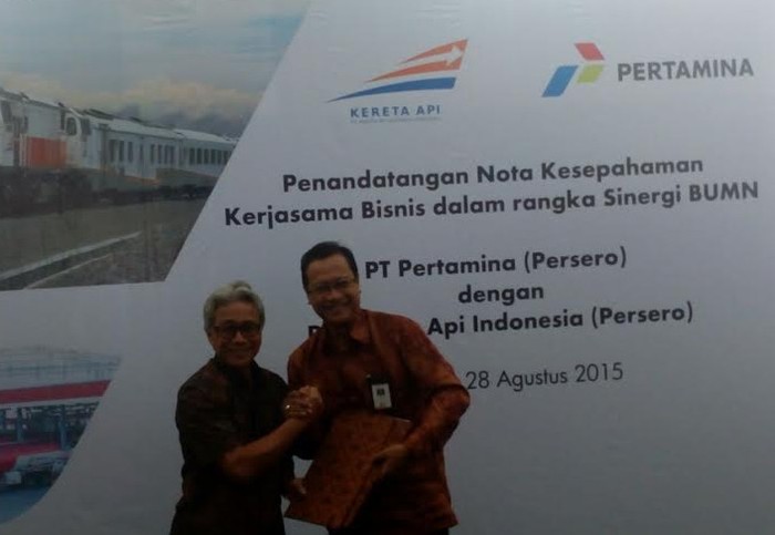 Pertamina Bakal Bangun Pipa Gas Sepanjang Jalur Kereta