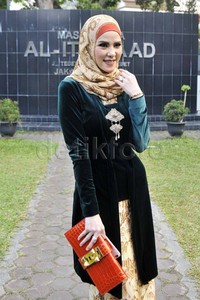 Senyum sumringah Angel. Pool/Noel/detikHOT.