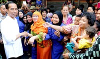 Setelah wilayah Tanah Tinggi, giliran Sawah Besar yang didatangi rombongan presiden.     
