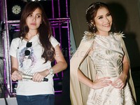 Penampilan Ayu Ting Ting sebelum dan sesudah dandan. Pool/Gus Mun/detikFoto.