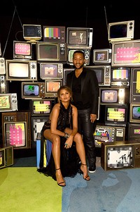 Chrissy dan John Legend saat hadir di acara MTV VMA 2015 di Microsoft Theater, Los Angeles, Minggu (30/8/2015) waktu setempat. Larry Busacca/Getty Images/detikFoto.