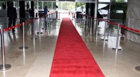 Karpet tersebut terpasang sejak pelaksanaan Konferensi Parlemen Asia-Afrika di Gedung DPR pada bulan April 2015 lalu. Ketika itu, DPR memang banyak kedatangan tamu mancanegara. Namun,  setelah acara selesai hingga saat ini, karpet tidak pernah digulung lagi. Lamhot Aritonang/detikFoto.