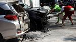 Dua Mobil Terbakar di SPBU Gatot Subroto