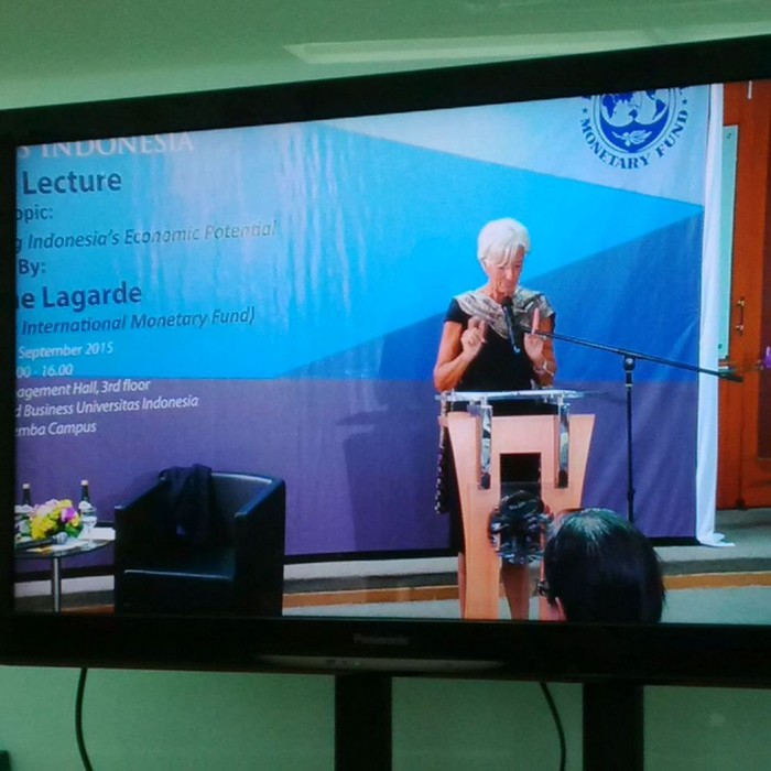 Beri Kuliah Umum di UI, Bos IMF Singgung Sri Mulyani