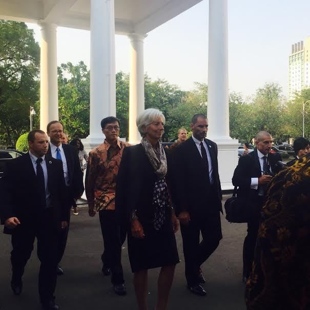 Dari UI, Lagarde Langsung ke Istana Temui Jokowi