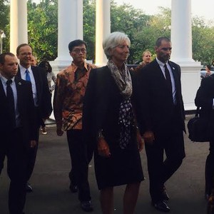Dari UI, Lagarde Langsung ke Istana Temui Jokowi