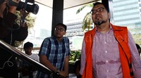 Budi Antoni Aljufri datang ke KPK untuk menandatangani beberapa berkas terkait proses pelimpahan berkasnya.