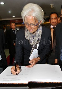 Christine Lagarde mengisi daftar tamu. Lamhot Aritonang/detikFoto.