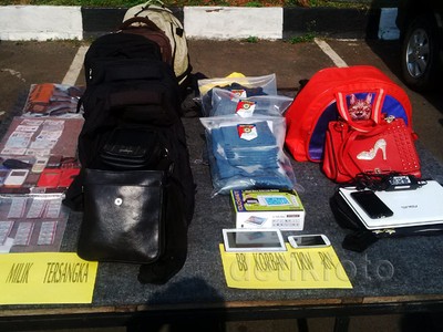 Barang Bukti Perampokan TKW