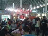 Salah satu sudut keramaian pembukaan acara Rabu Rasa di Pasar Santa pada hari Rabu (02/09).