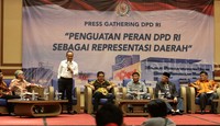 Menurut Wakil Ketua DPD RI Farouk Muhammad bahwa peran DPD bukan hanya untuk daerah pemilihan anggota senator tetapi untuk pembangunan bangsa dan keutuhan NKRI. Lamhot Aritonang/detikFoto.