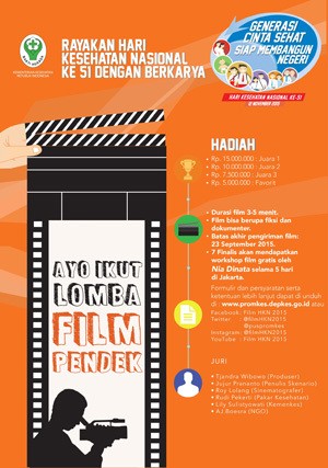Yuk, Ikut Lomba Film Pendek Bertema Kesehatan!