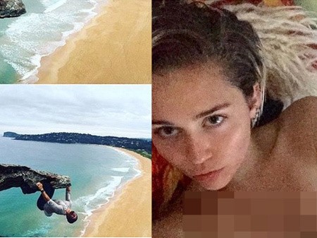 Ngeri! Kellan Lutz Gelantungan di Pinggir Tebing, Miley Cyrus Topless Lagi