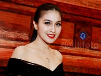Sandra saat ditemui di Grand Ballroom Hotel Indonesia Kempinski, Jakarta Pusat. Pool/Palevi S/detikFoto.