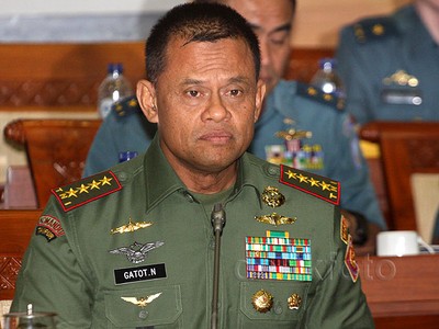 Jenderal Gatot-Komisi I Rapat Bahas Anggaran TNI
