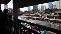 Lokasi bekas pasar lama yang dibongkar nantinya akan dibangun menjadi pasar modern.