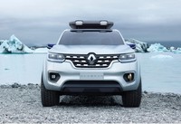 Gagahnya pikap alaskan ini. Dengan pelek berukuran 21 inci. Jantung pacunya menggunakan mesin diesel empat silinder longitudinal mount dan dilengkapi turbo.(istimewa/Renault).