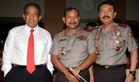 Dalam kesempatan tersebut tampak Komjen Pol Anang Iskandar beserta Wakapolri Komjen Budi Gunawan mendampingi Kapolri Badrodin rapat dengan Komisi III DPR. Pool/Lamhot Aritonang/detikcom.