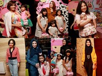 Sederet ibu cantik seperti, Denada, Sarwendah, Alya Rohali hingga Zaskia Mecca turut meramaikan acara ulang tahun Ariannha Amora Lemos yang keempat. Pool/Gus Mun/detikFoto.