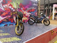 Kedua motor modifikasi ini dipajang di Honda Speed Heroes Show, yang berlangsung di Pontianak.